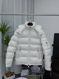 Moncler Maya Hooded Puffer Jacket in White