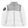 The North Face 1992 White and Gray Stand-Collar Puffer Jacket