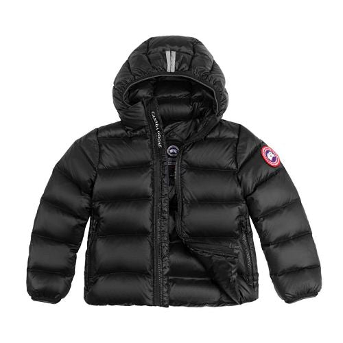 Canada Goose Crofton Kids' Black Hooded Down Jacket 5460K