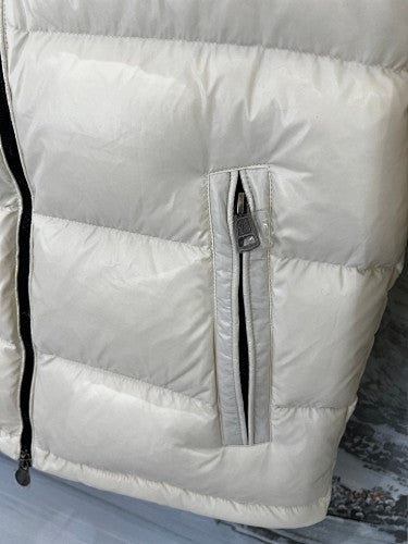 Moncler Kids' Cream White Hooded Puffer Jacket
