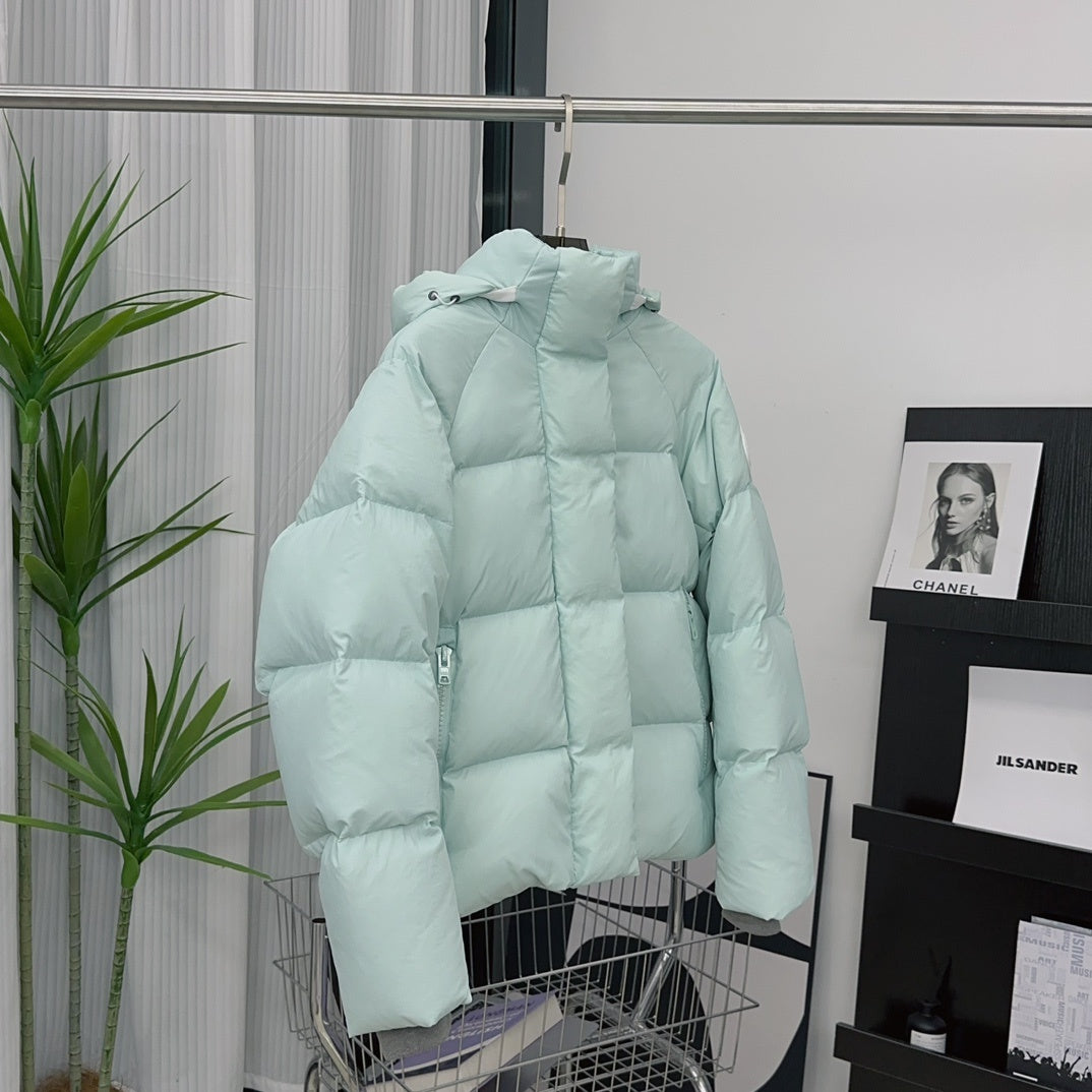 Canada Goose Hooded Puffer Jacket in Mint Green