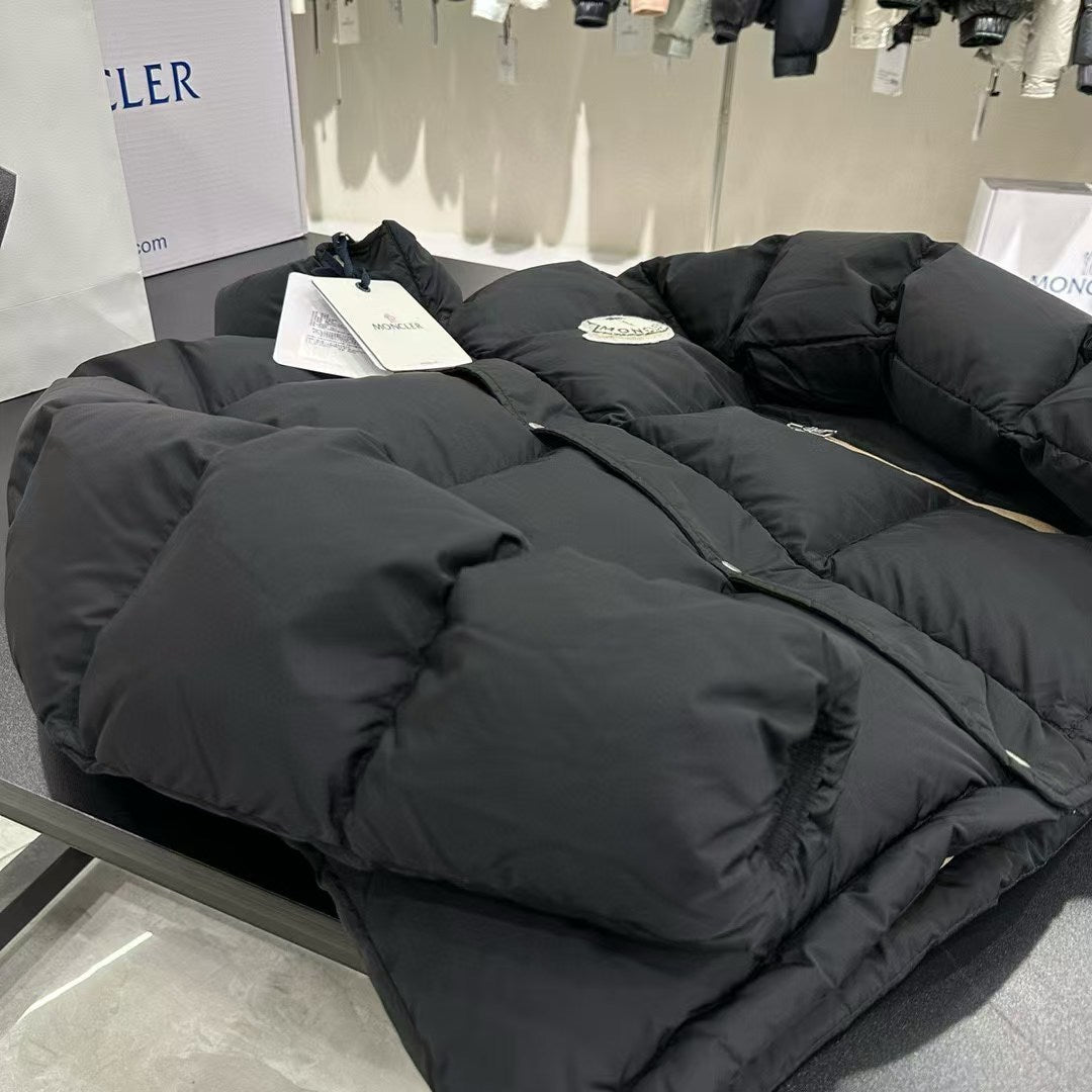 Moncler x Palm Angels Black Stand-Collar Puffer Jacket