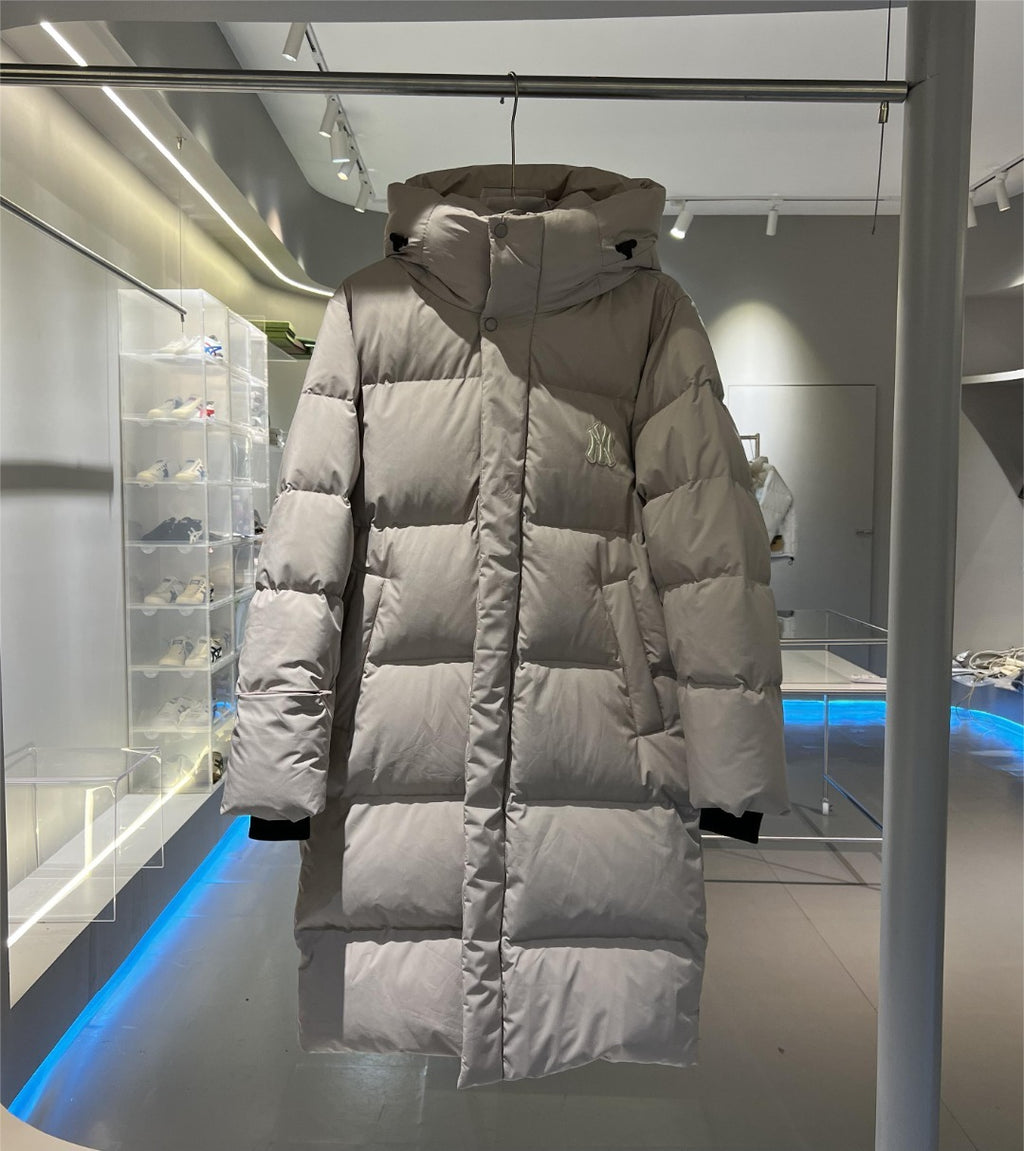 MLB New York Yankees Long Hooded Puffer Coat