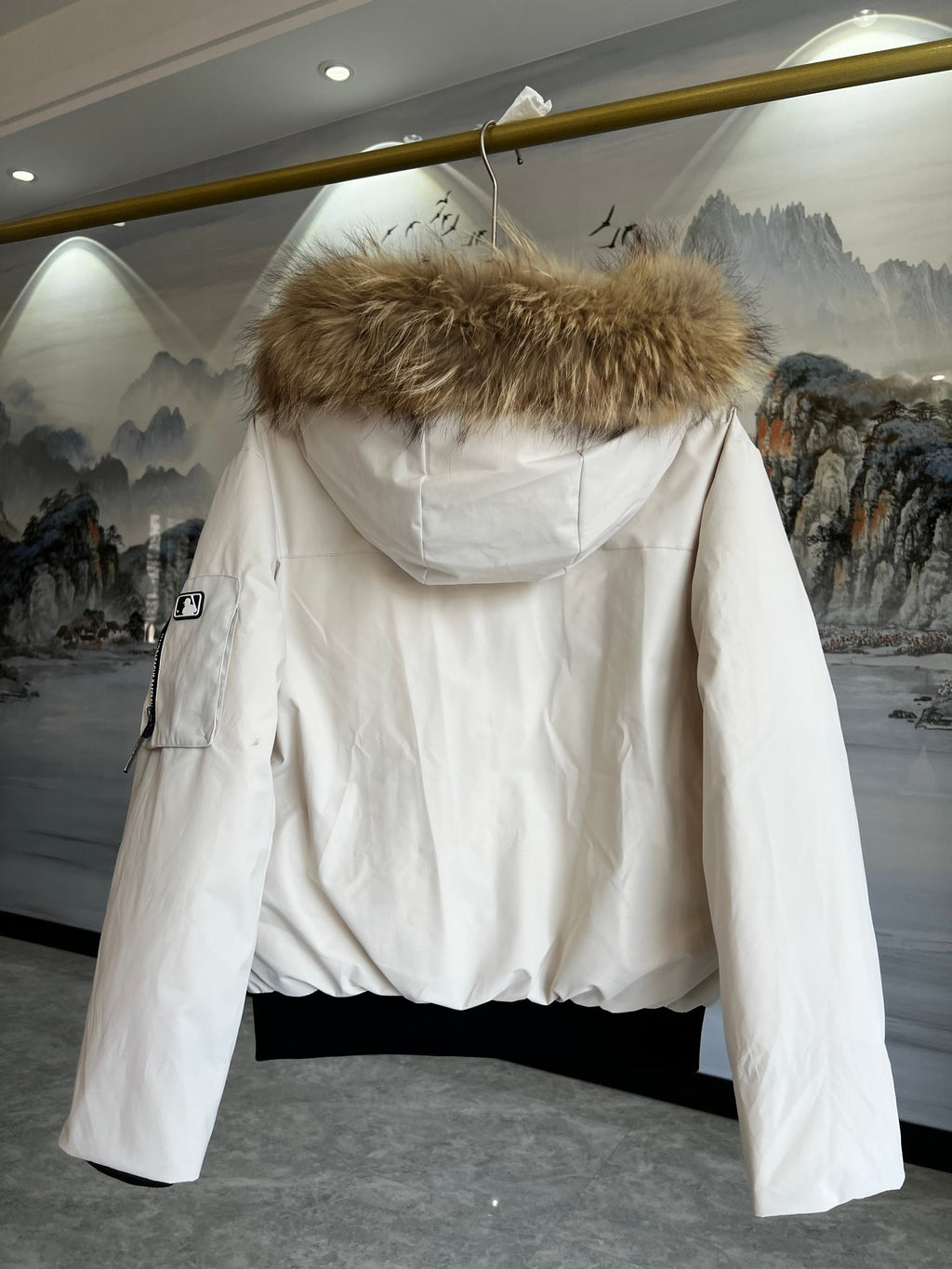 MLB Jacket with Fur-Style Collar