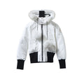 Moose Knuckles Original Debbie Hooded Bomber Jacket - White