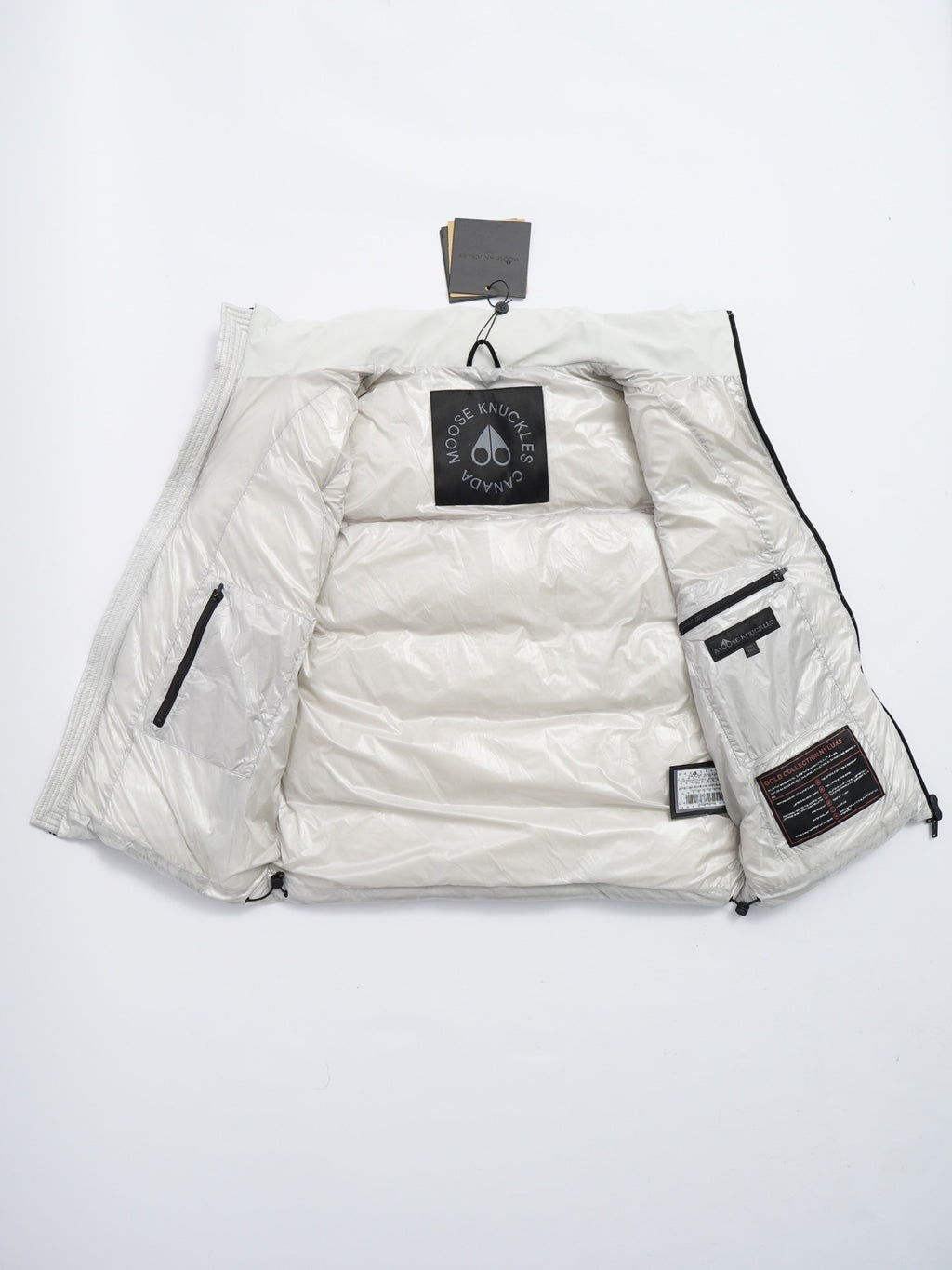 Moose Knuckles Unisex White Stand-Collar Puffer Vest