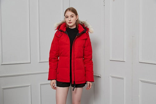 Canada Goose Hooded Puffer Jacket - Red