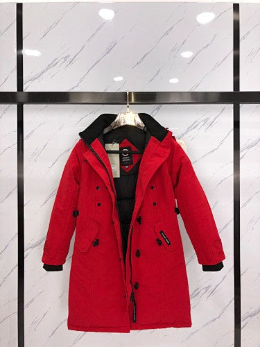 Canada Goose Long Hooded Parka - Red